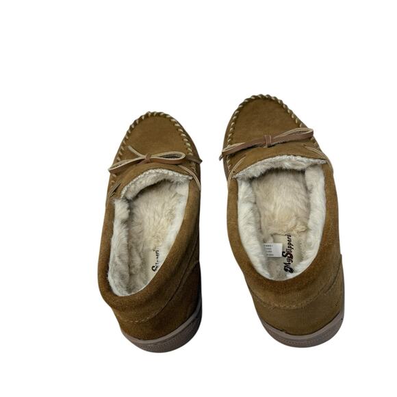 My Pillow Slippers Moccasin Suede Loafer Slippers Slip On Comfort Womens 8 - Picture 3 of 9